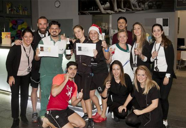 Los trabajadores del gimnasio O2 de Málaga, agraciados con el Gordo de Navidad