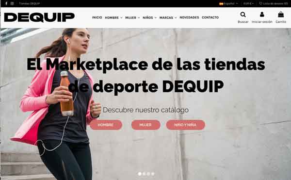 Giro 180 pone en marcha el ecommerce de las tiendas de deportes Dequip